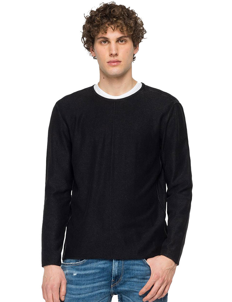 REPLAY PULL MAILLE REGULAR NOIR