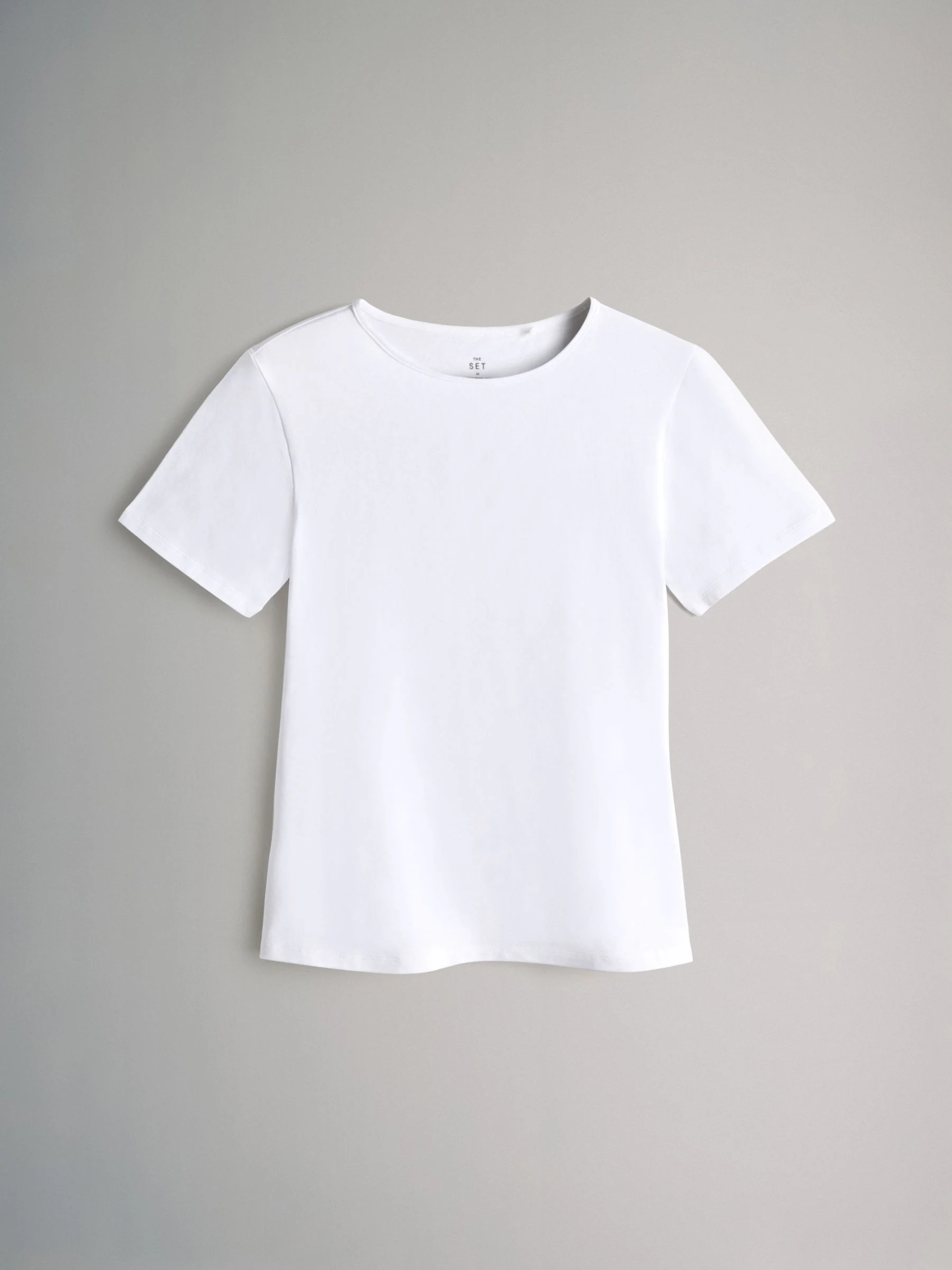 Wit/Zwart/Antraciet/Gemêleerd grijs/Strepen - The Set 5 Pack Korte mouwen T-shirts met Ronde hals