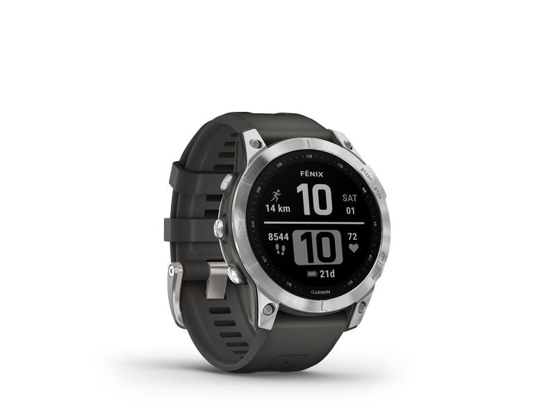 GARMIN Sportuhr Fenix 7 Anthrazit/Silber Sportuhr