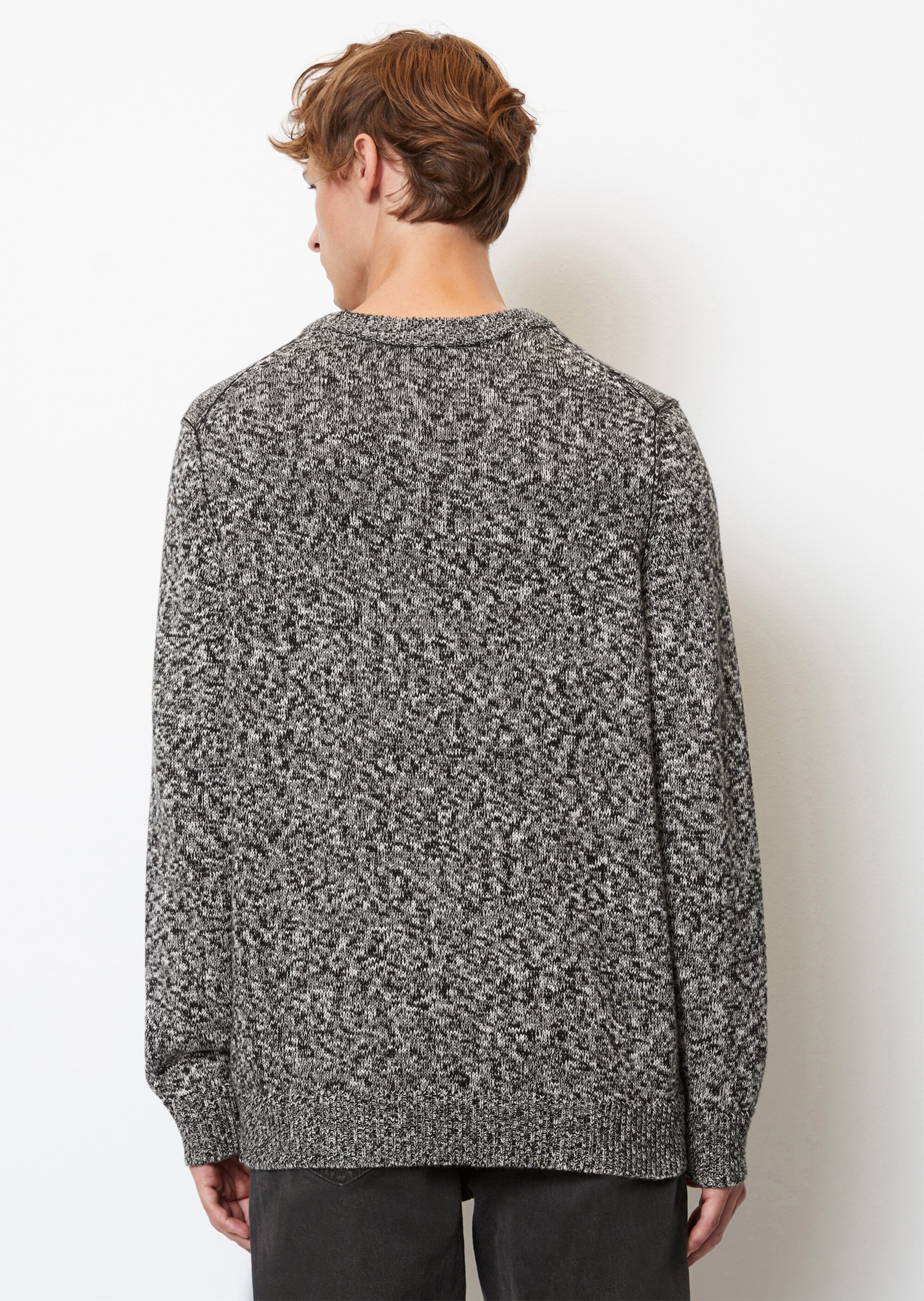 Pullover regular aus zweifarbigem Bio-Baumwoll-Garn