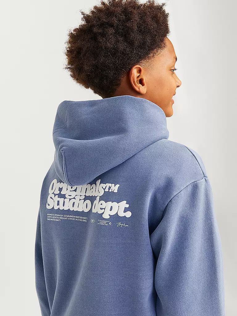 JACK & JONES Jungen Kapuzensweater - Hoodie JORVERMONT blau