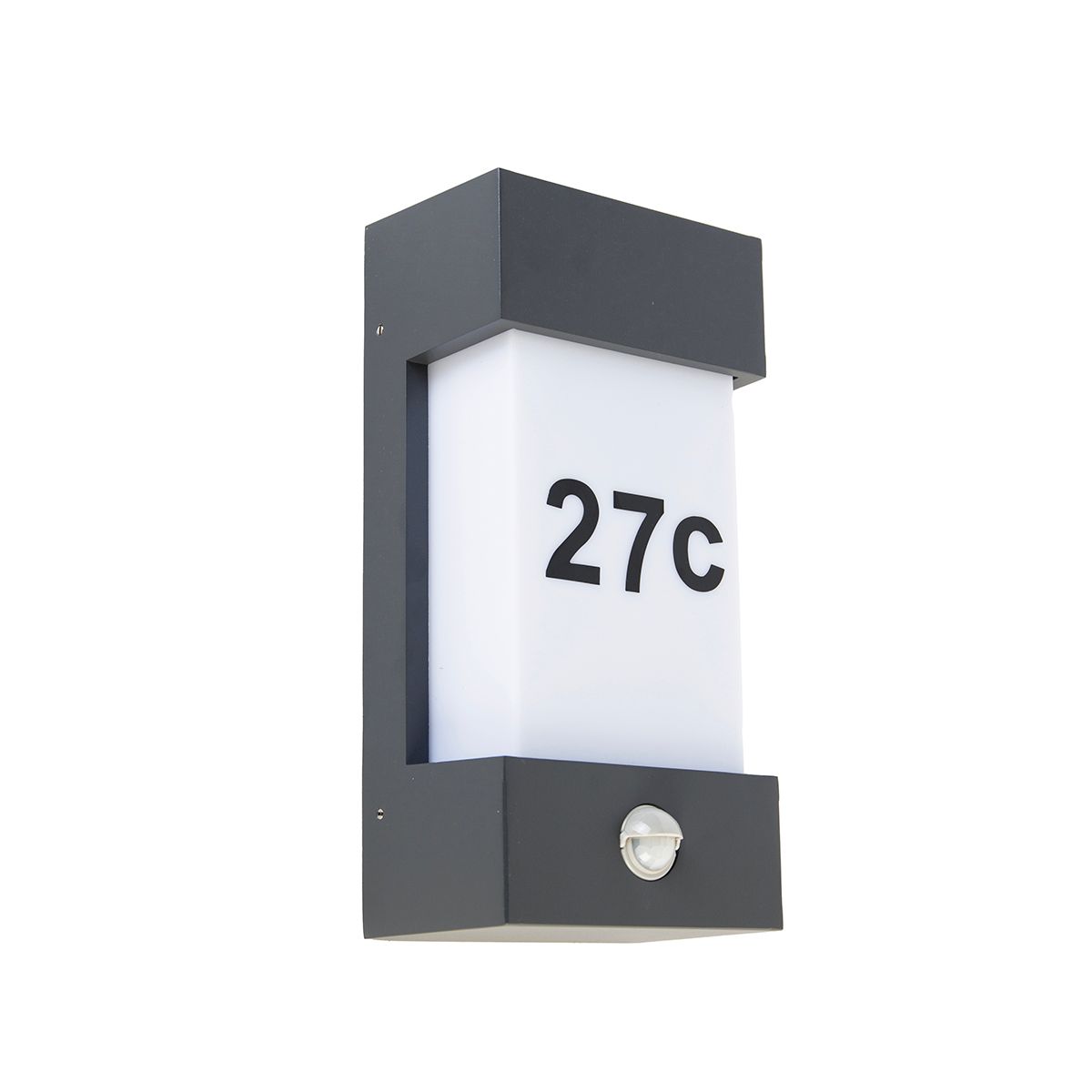 Buiten wandlamp donkergrijs IP44 bewegingssensor - Tide