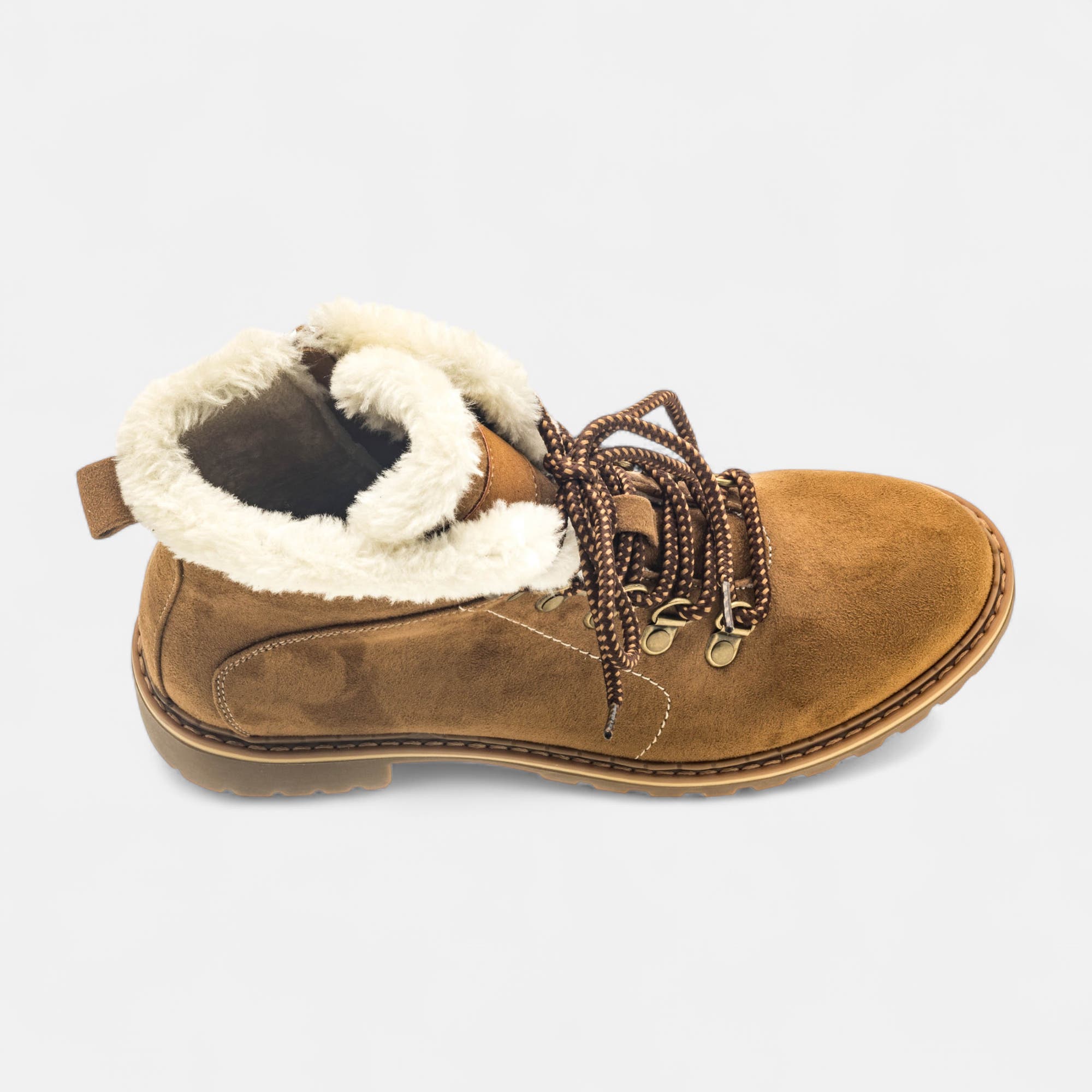 Bottines à lacets Femme cognac