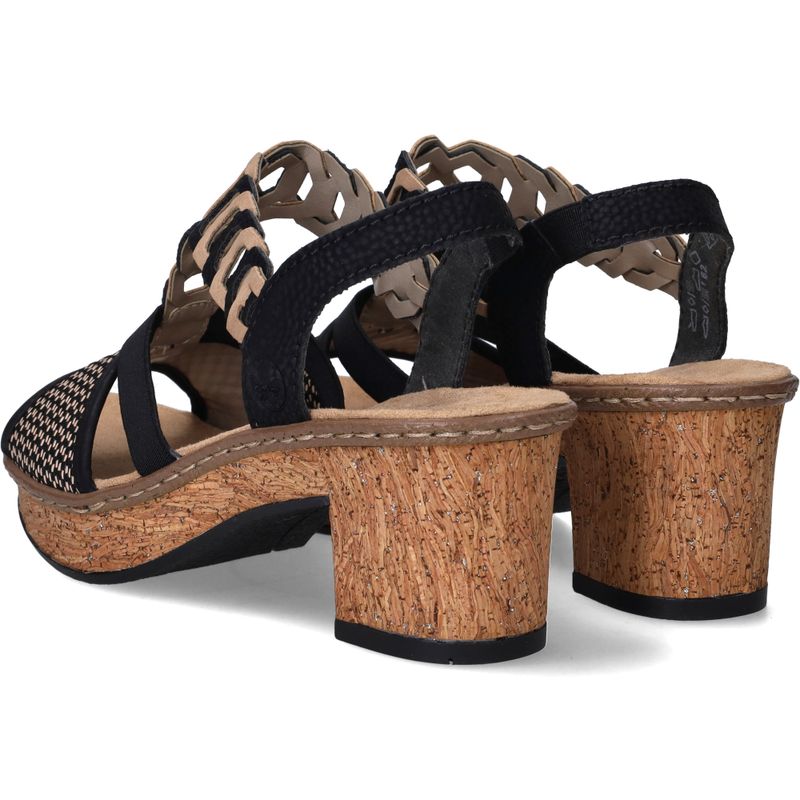 Rieker Sandalettes Zwart Dames