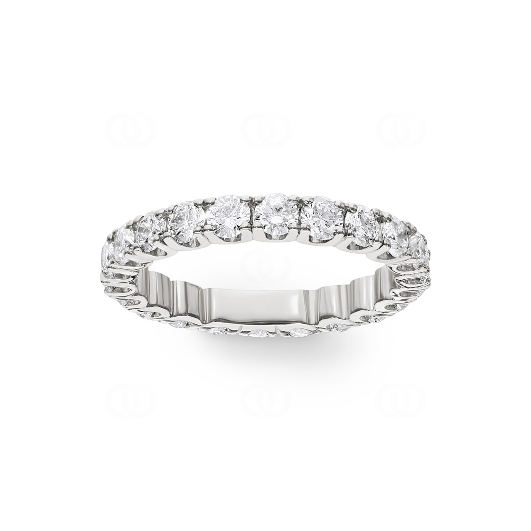 Mémoire-Ring 750/18 K Weissgold mit Diamanten 2.00 ct H/si