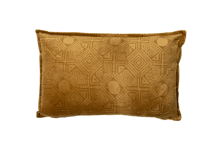 Velvet kussen Donna mustard 50x30