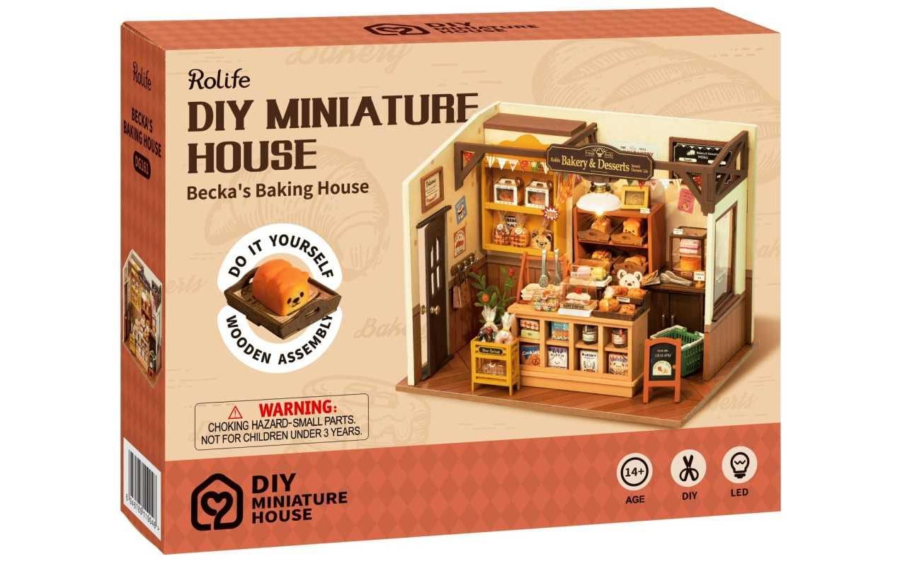 Bausatz Beckas Baking House3D-Puzzle aus lasergeschnittenen Holzteilen