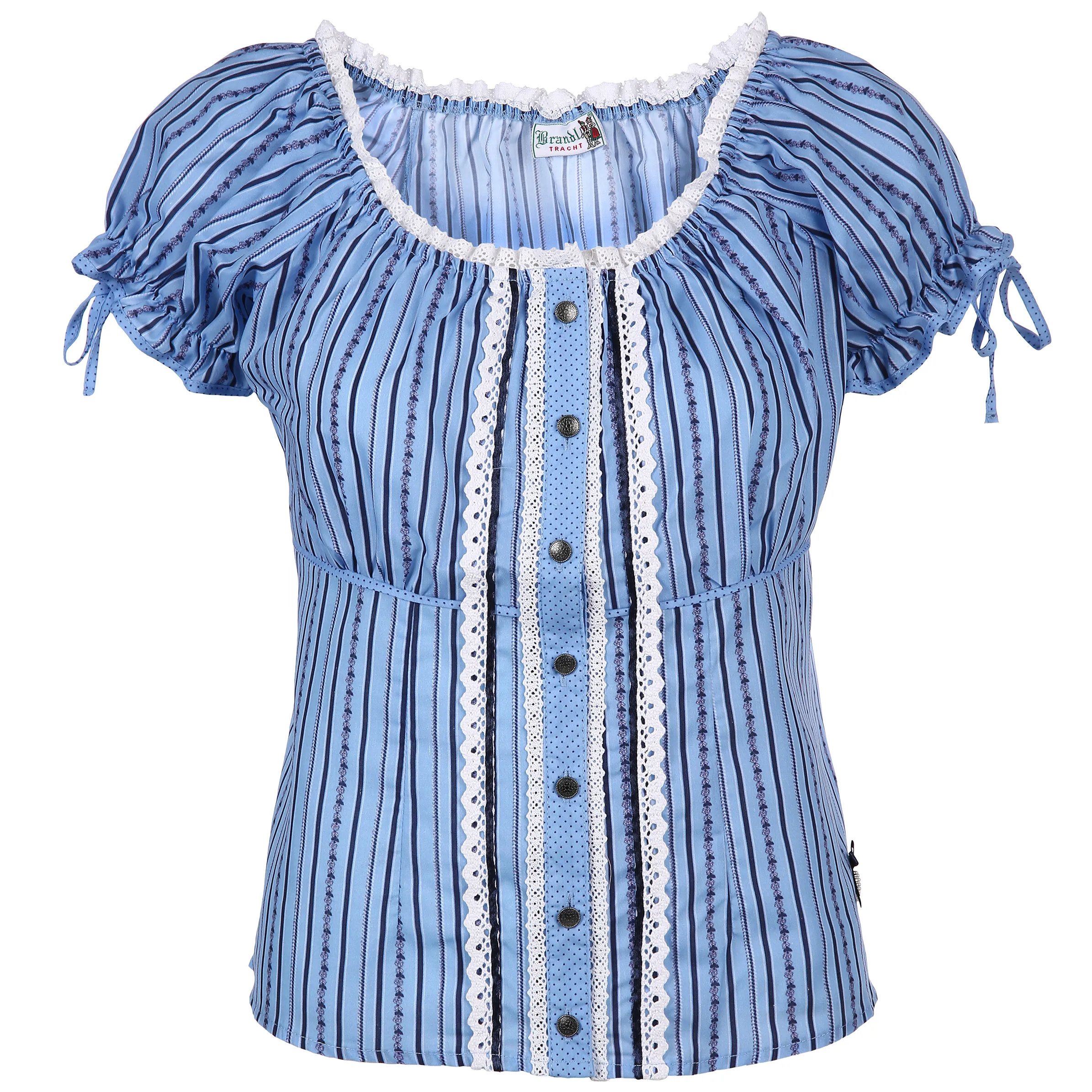 Damen Trachtenbluse mit Spitzenbesatz