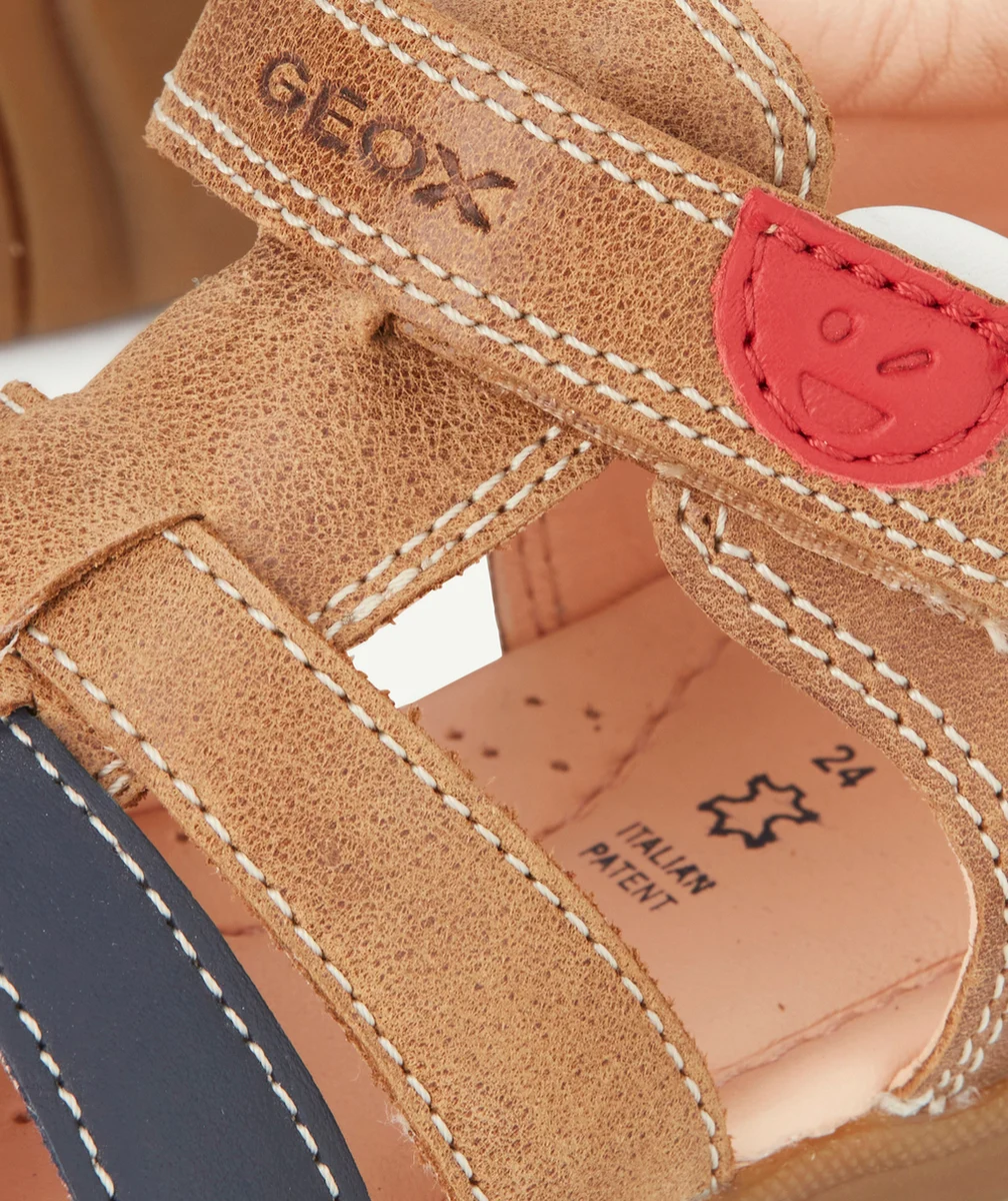 GEOXSANDALES CAMEL EN CUIR BÉBÉ GARÇON