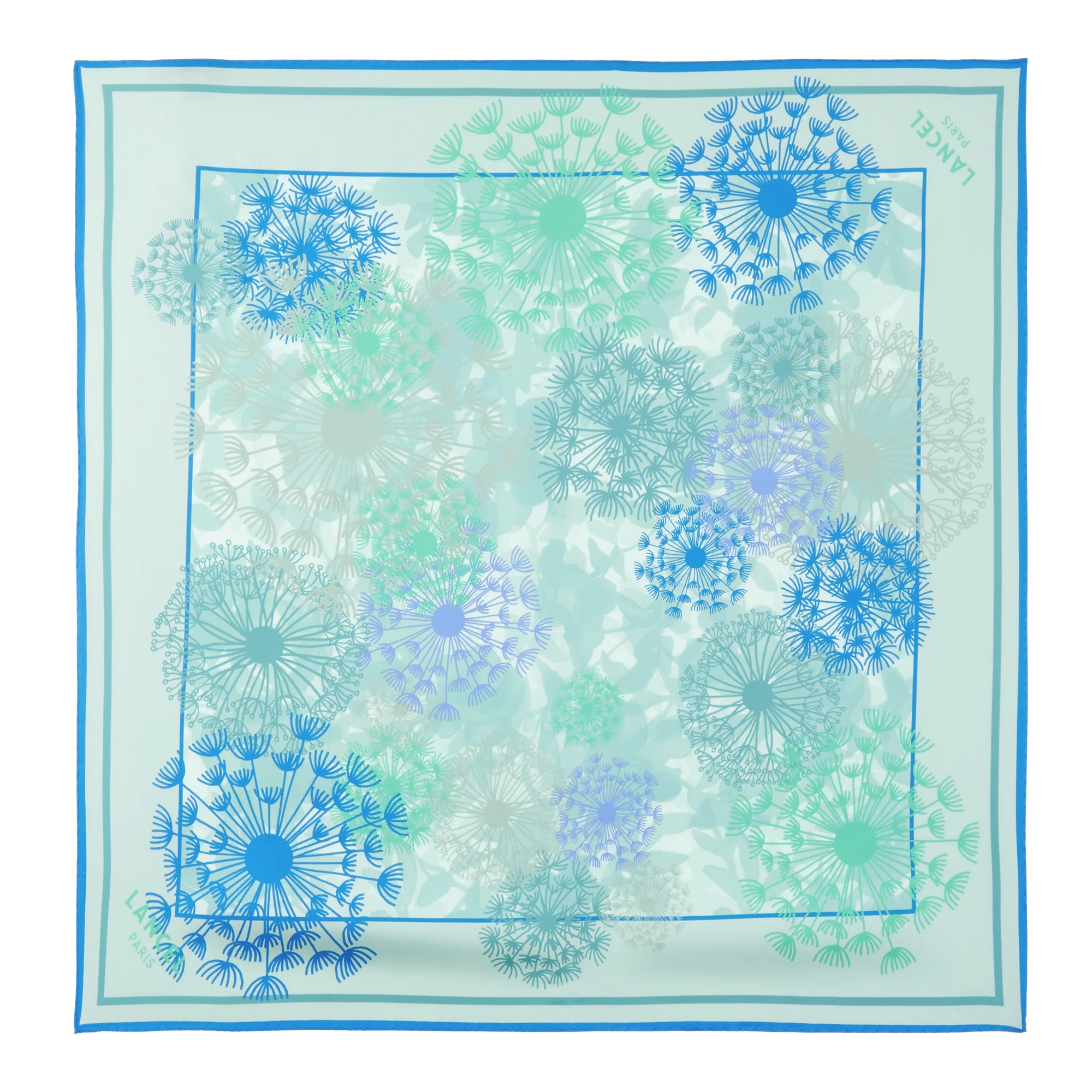 Carré 70  Fireworks Pattern-Multico Menthe