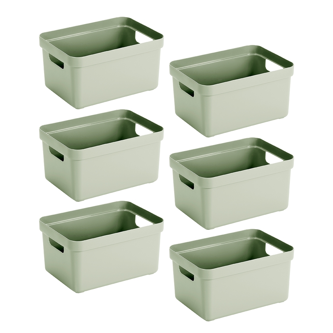 Sunware sigma home set van 6 5l opbergbox - groen
