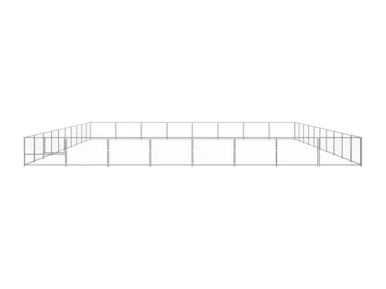 Chenil extérieur cage enclos argenté 1000 x 800 x 70 cm 02_0000305