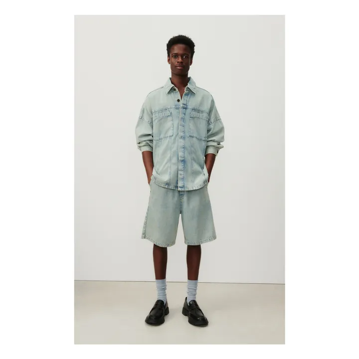 American Vintage Short Elastiqué Besobay Denim | Denim bleached