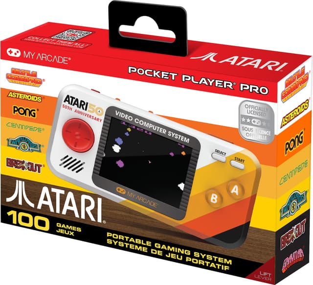 My Arcade Pocket Player Atari 100 spil håndholdt konsol