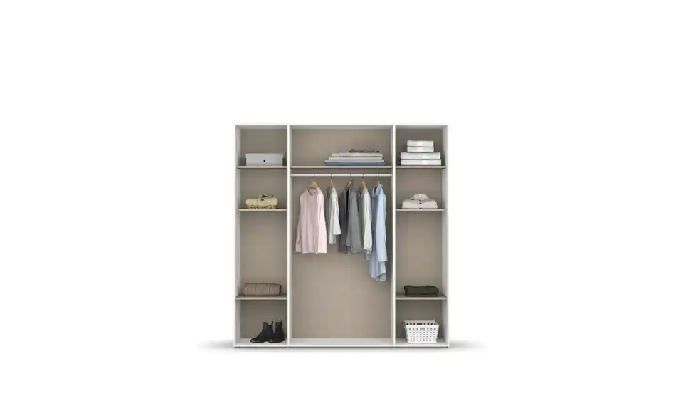Drehtürenschrank Absetzung: Weiß 187 cm 4 Stück