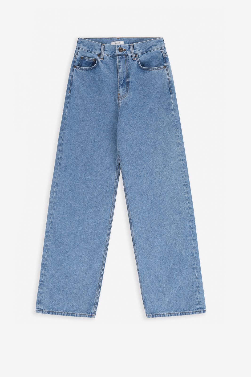 Blauwe wide leg jeans