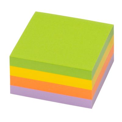 Global Notes - Bloc Cube - 400 feuilles - 75 x 75 mm - couleurs spring