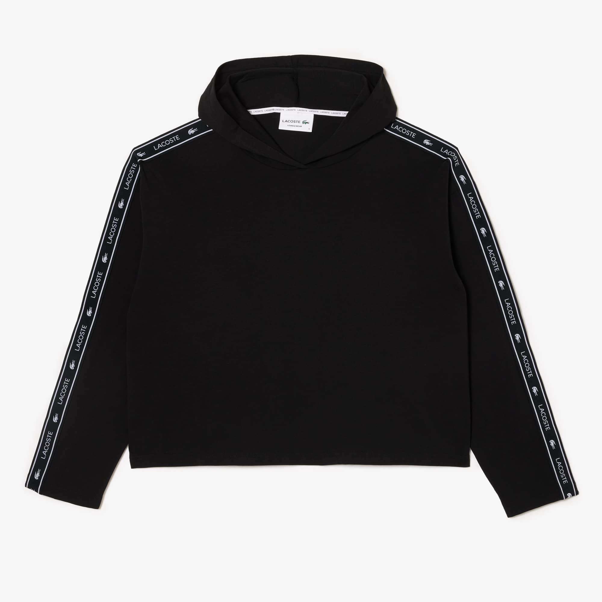 Sweatshirt d'intérieur à capuche en coton stretch Vêtements d’intérieur & de nuit - Noir - Lacoste - Femme