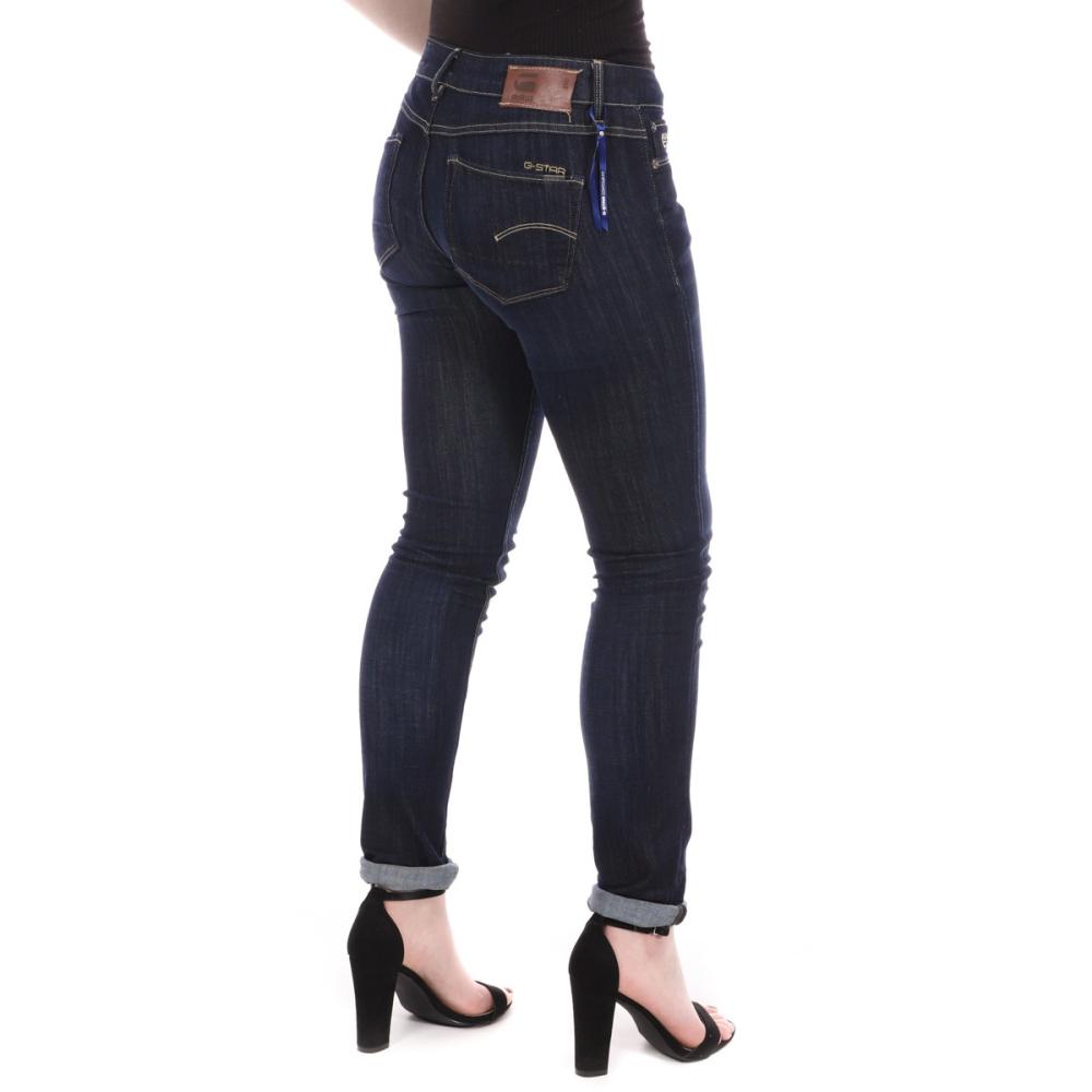 G-Star RAW Jean Slim Bleu Brut Femme G-Star 3301 Contour
