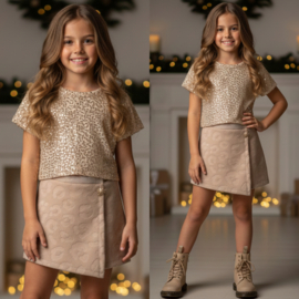 Leopard Chic Skort - beige