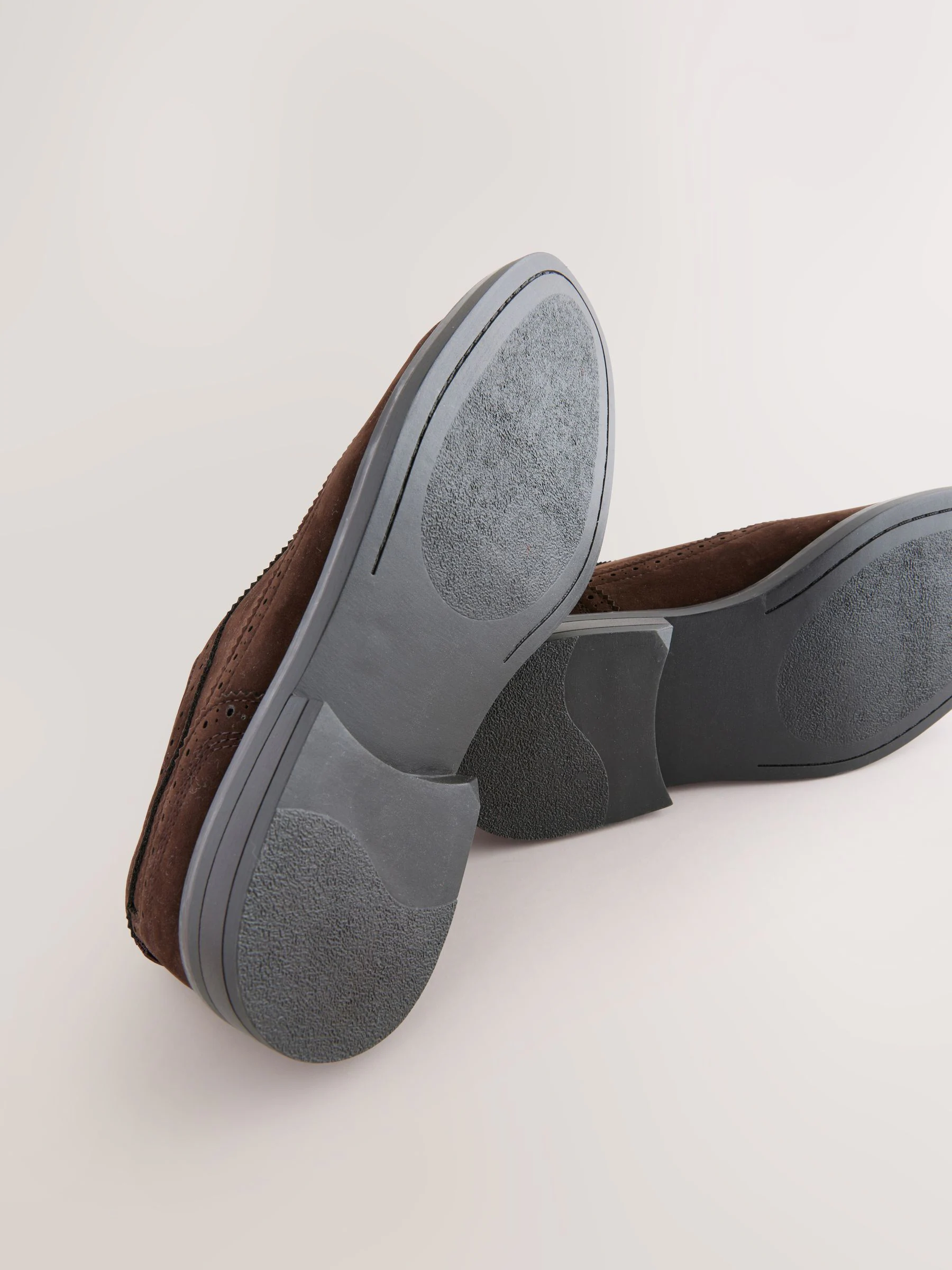 Bruin - Brogues met doorlopend vleugelstuk