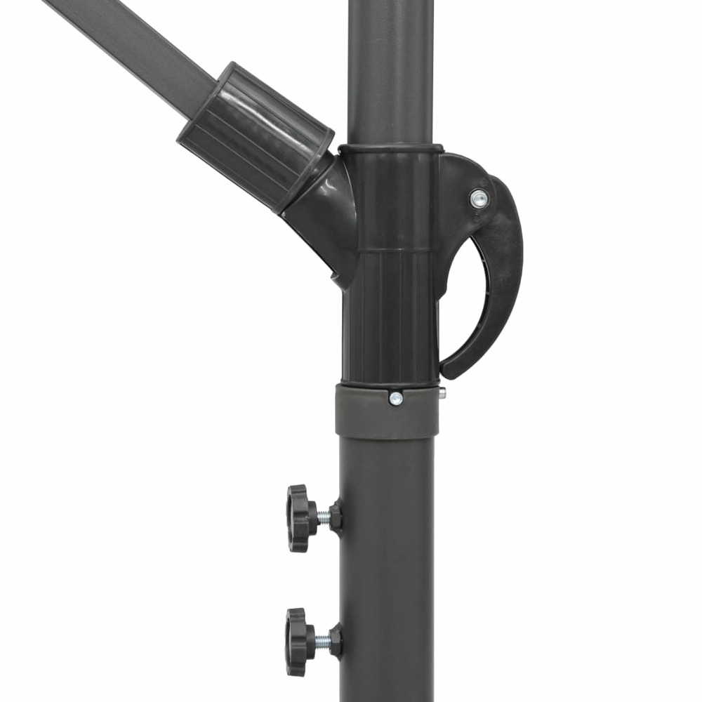 Parasol suspendu 3 m mât en aluminium bleu