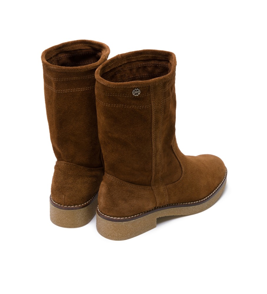 Botas de couro marrom Vanessa Porronet