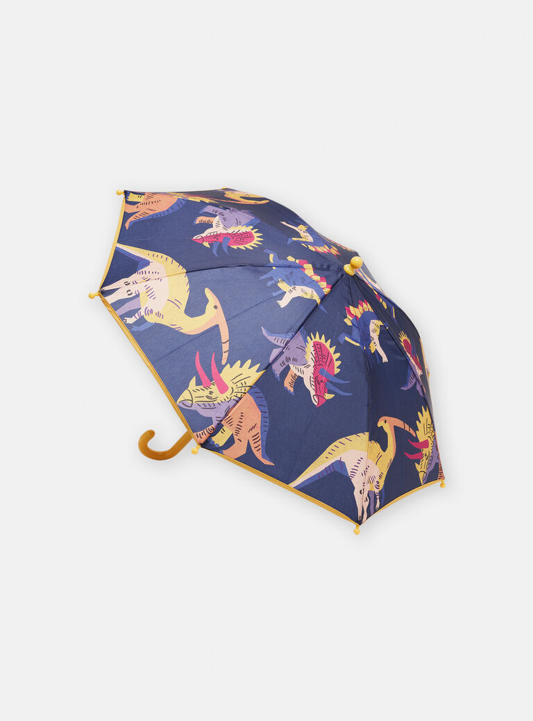 Parapluie bleu marine à imprimé dinosaures garçon