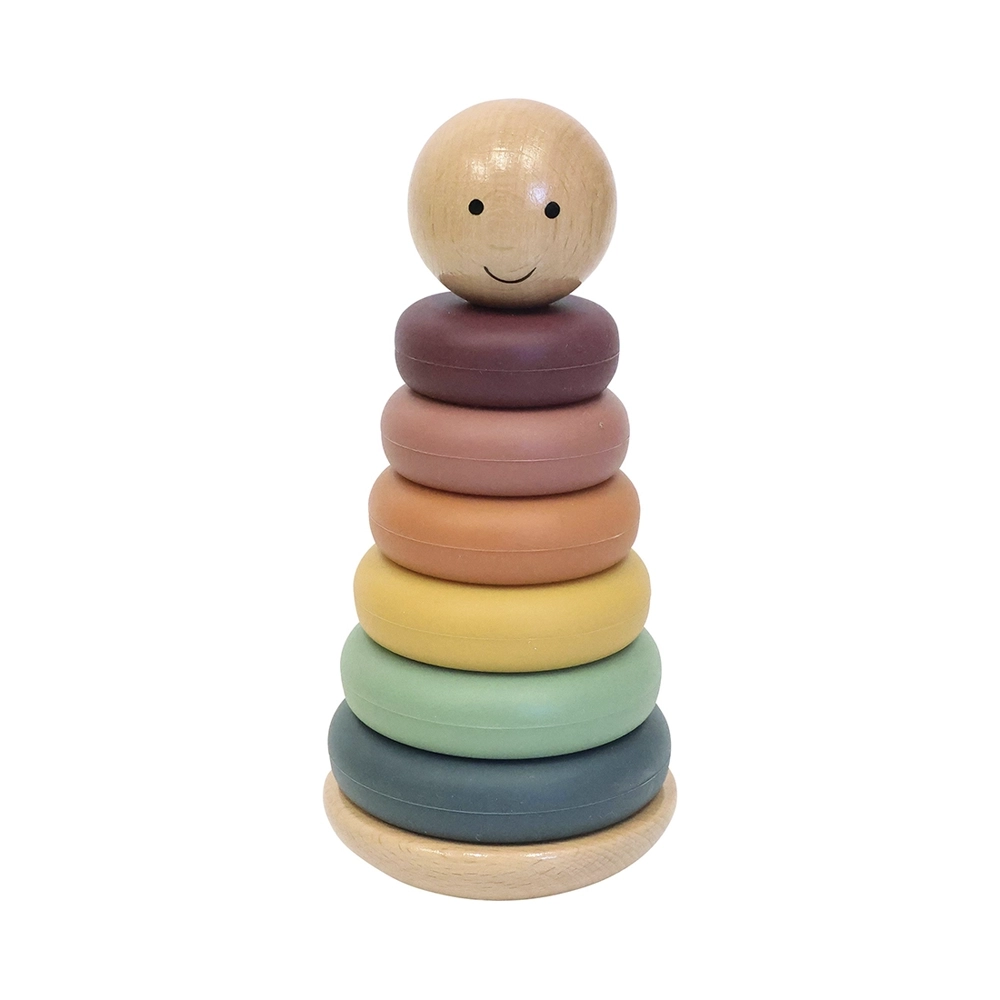 SpielMaus Stehauf-Stapelturm Silikon 8 Teile