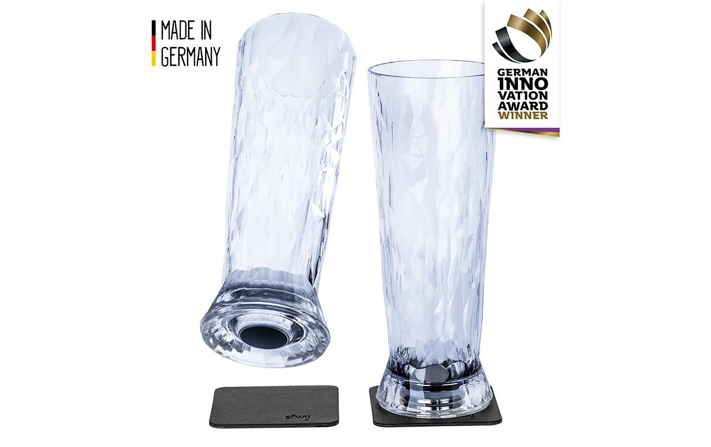 silwy MAGNETIC SYSTEM Bierglas »Hightech-Kunststoff 2er«