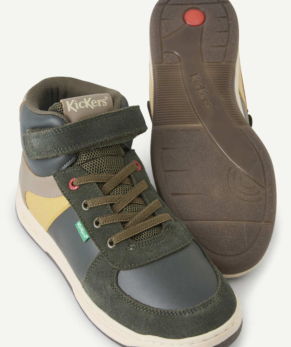 KICKERSCHAUSSURES KICKALIEN GARCON KAKI JAUNE TAUPE