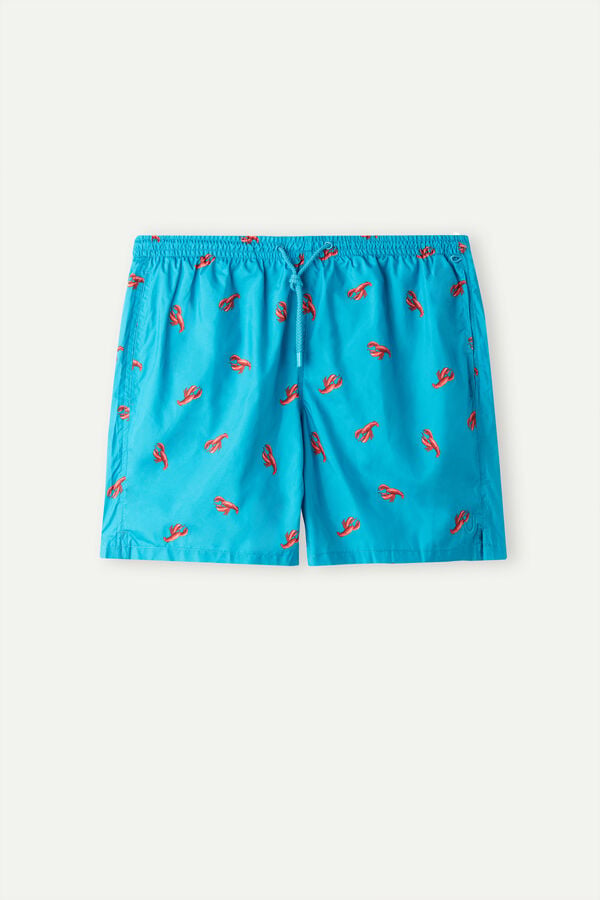 Maiô boxer com estampa de lagosta