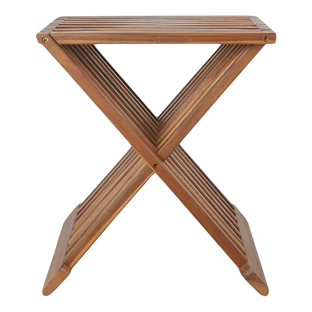 Tabouret erto en bois de teck