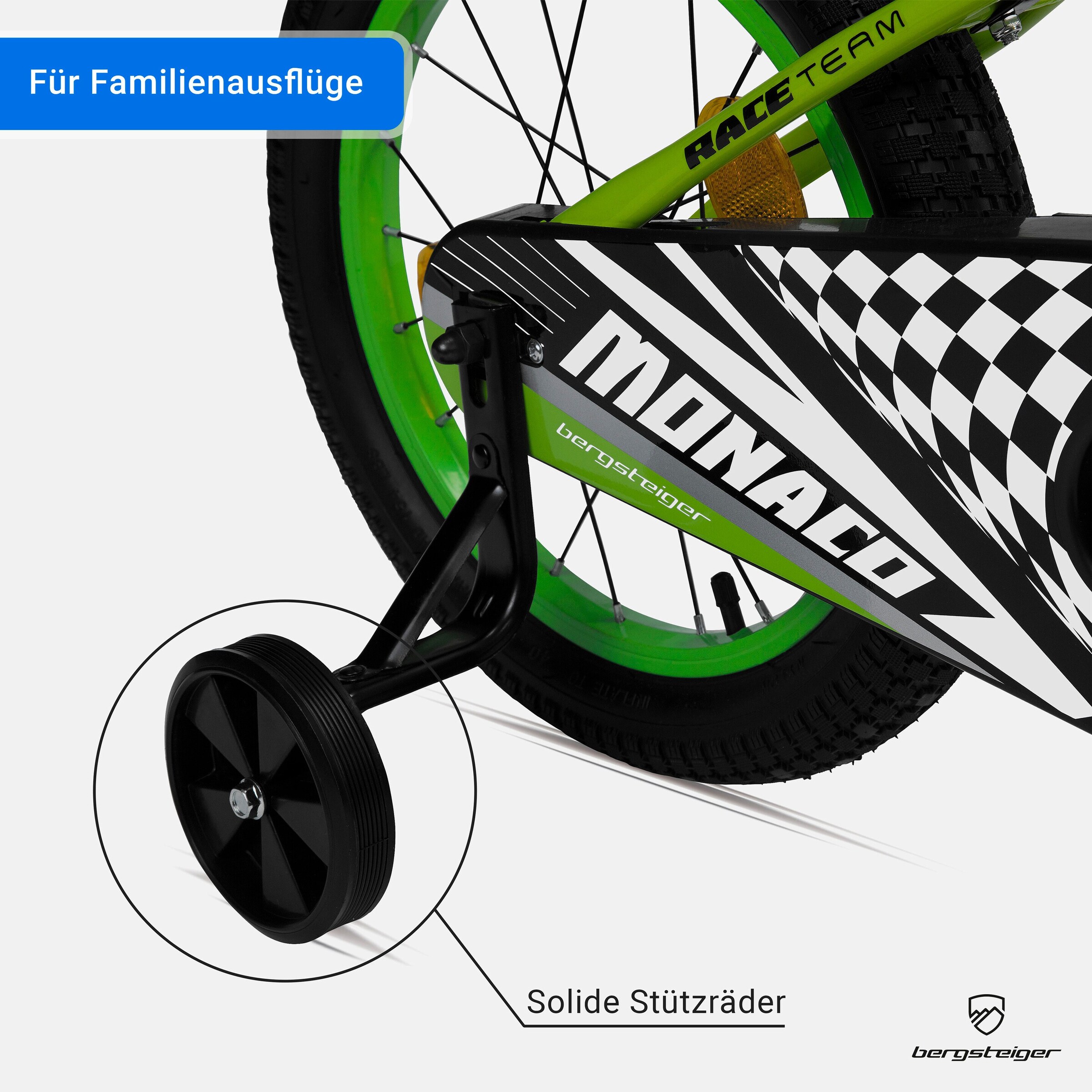 Bergsteiger Kinderfahrrad Monaco 20 Zoll | racing green