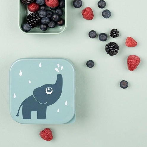 Lot de 3 boîtes à goûter Deer friends Bleu - DONE BY DEER