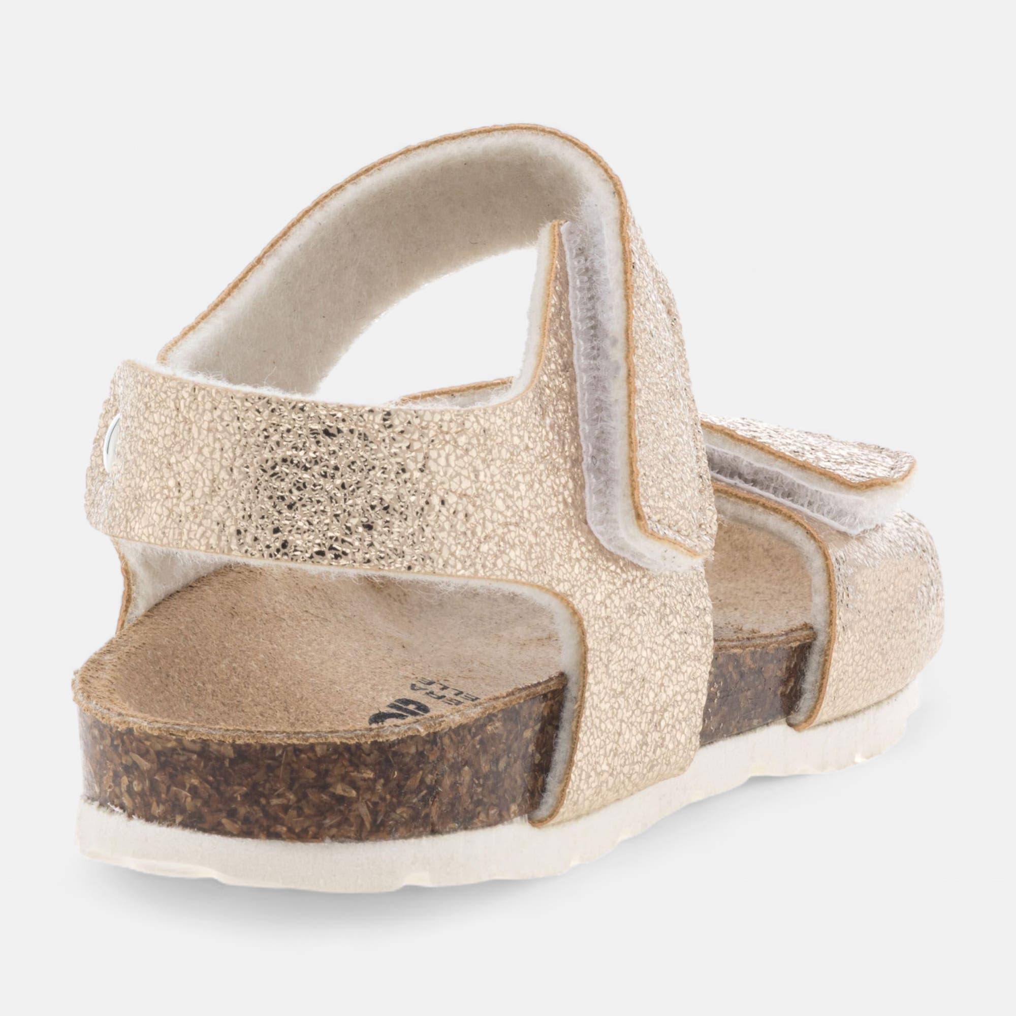 Mules semelle liège Fille or