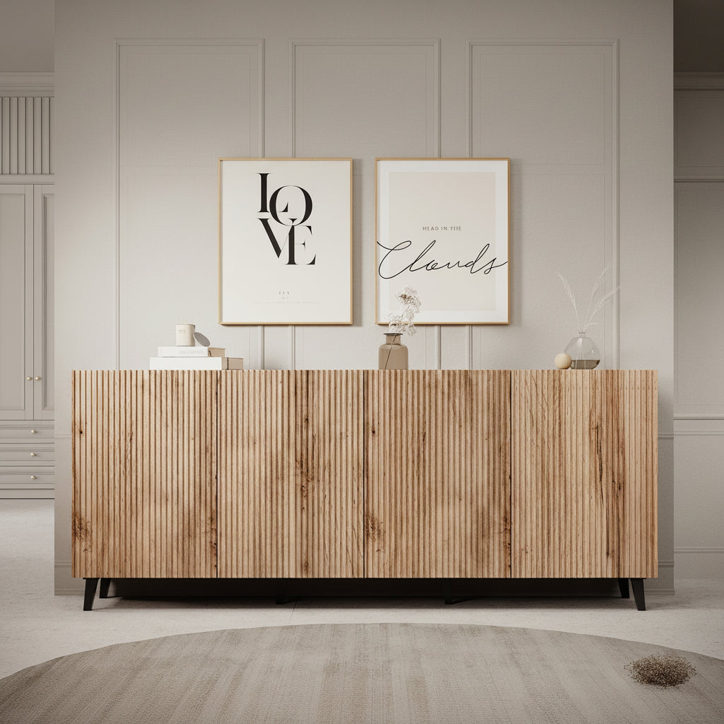 Vintar - Dressoir - Eiken - 201x42x83 cm