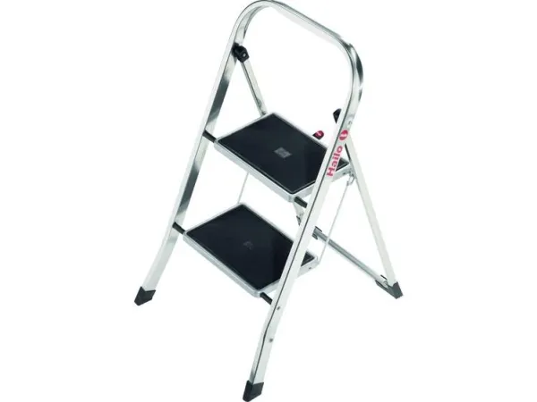 Hailo K30 - Trinstol - 2 trin - arbejdshøjde: 2.25 m - aluminium - aluminium med sorte trin