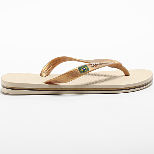 Tongs Femme Classic Brasil II Beige Doré