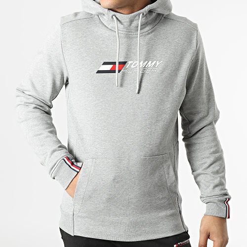 Sweat Capuche Essential Logo Terry 1270 Gris Chiné