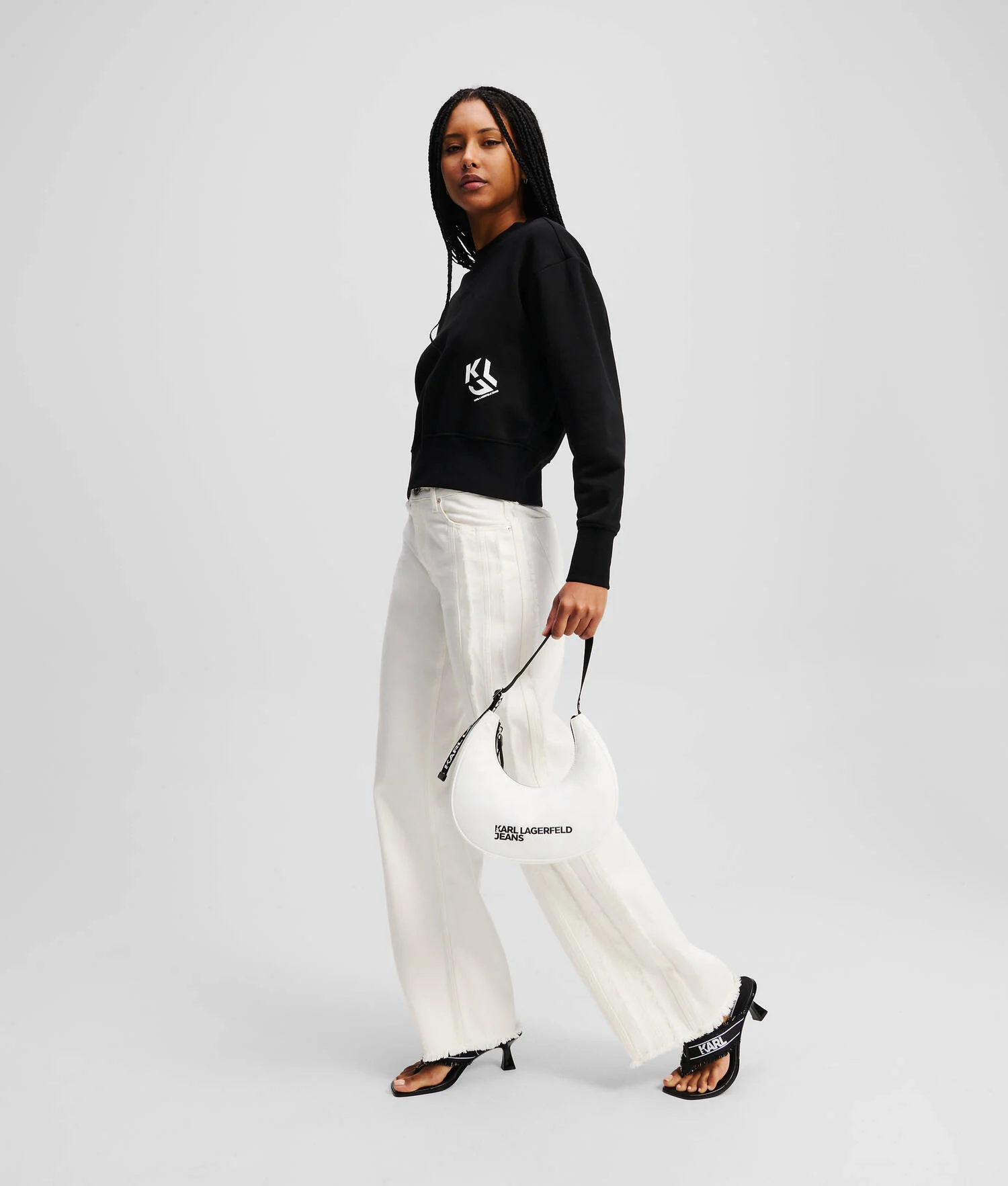 SWEAT-SHIRT KLJ MONOGRAM - Noir