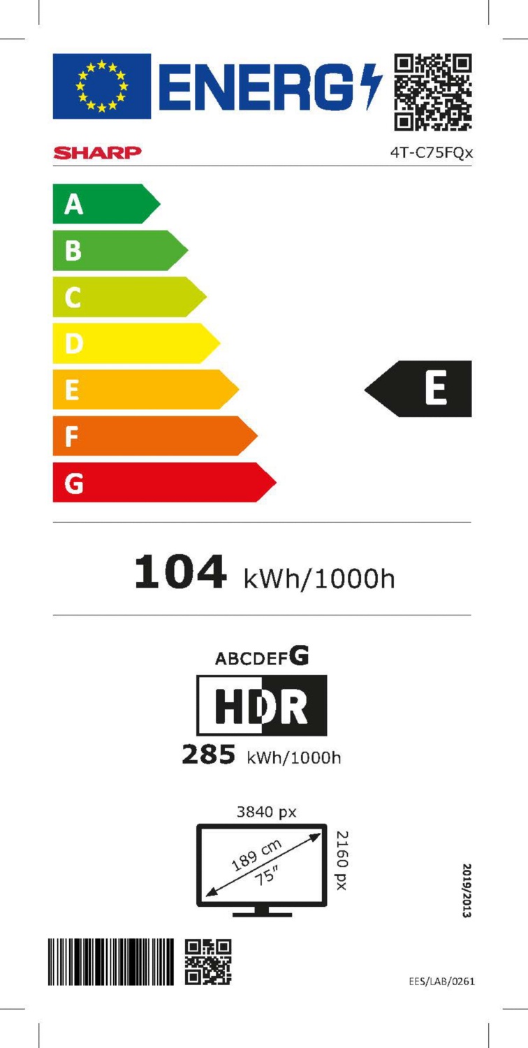 SHARP  4K Ultra HD 144Hz QLED Google Smart-TV™ 189 cm (75“) FQ5EG