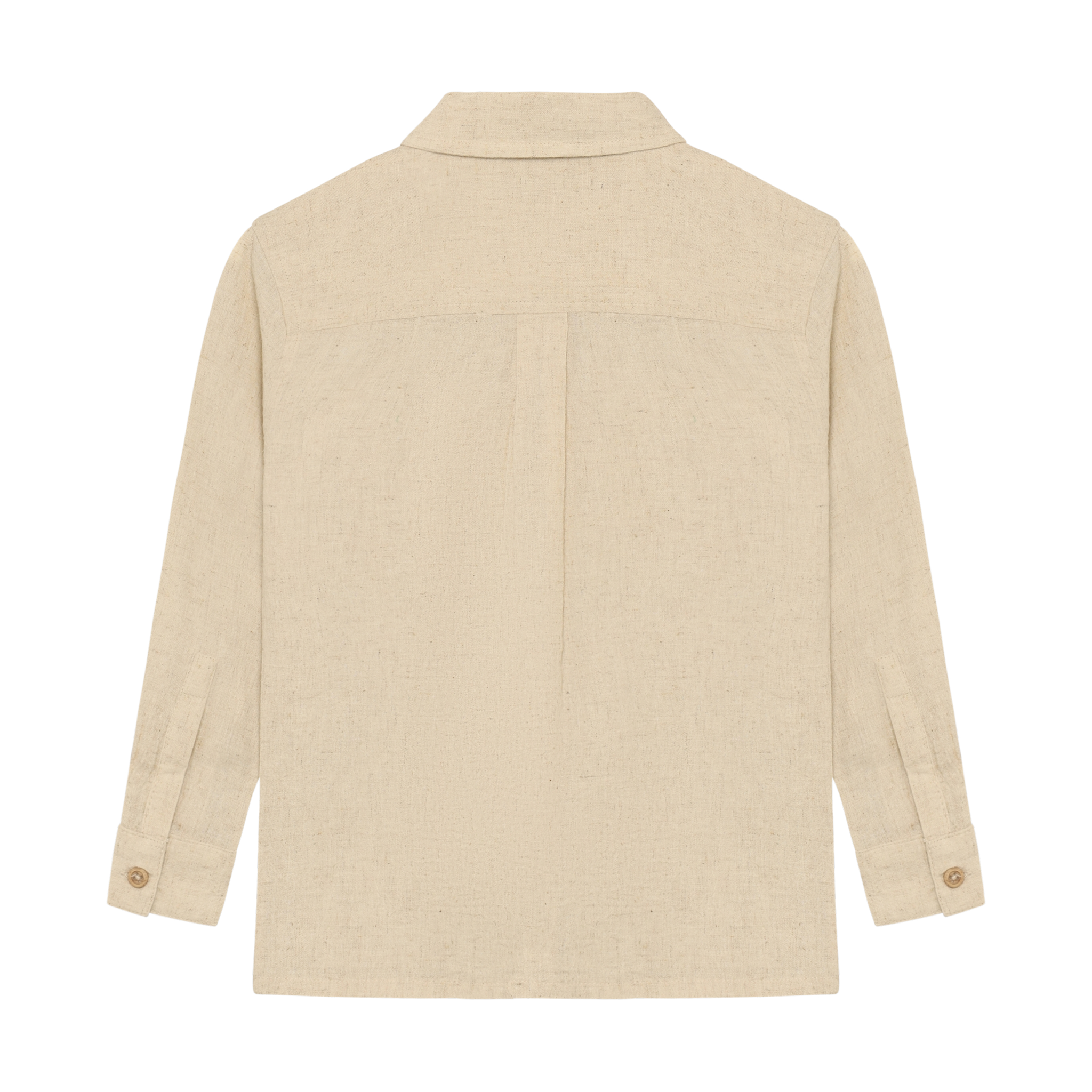 Daily7 Daily7 shirt longsleeve linen sandshell