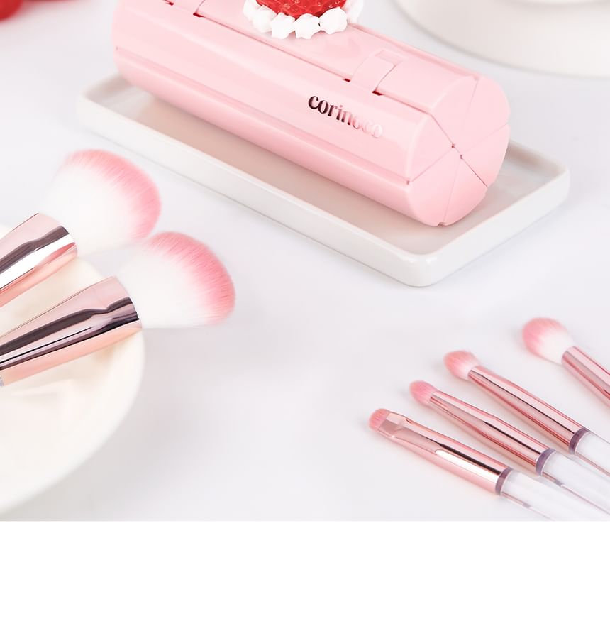 CORINGCO - Roze Roll Make-up Kwastenset