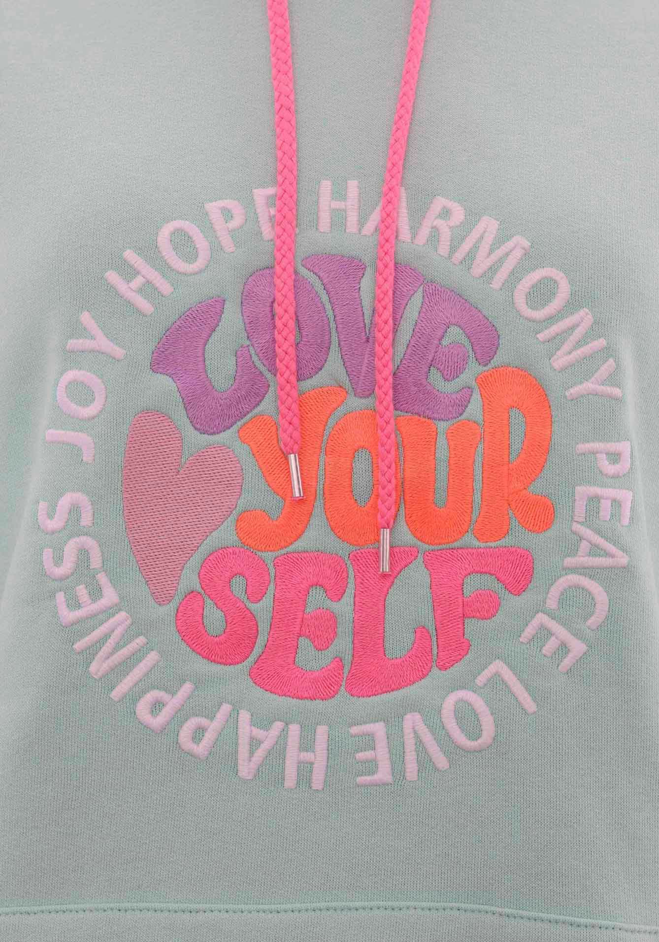 Zwillingsherz Sweatshirt , in Pastell mit neonfarbener 