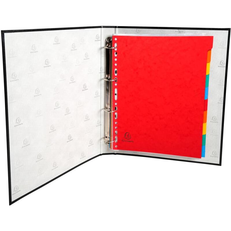 Classeur 4 anneaux cartonné Exacompta A4 maxi - Dos 4 cm couleurs assorties