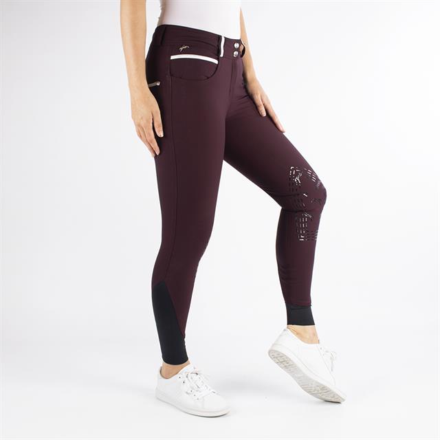 Rijbroek Pénélope Fun Knie Grip Donkerrood