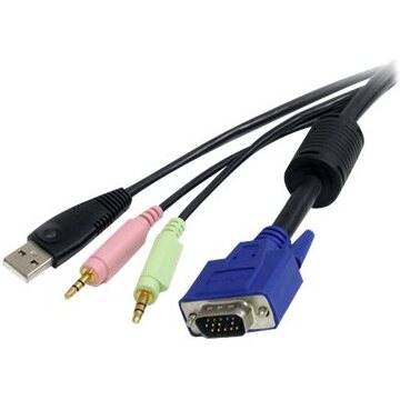 StarTech.com Câble pour Switch KVM VGA avec USB et Audio et Micro - 1.80m