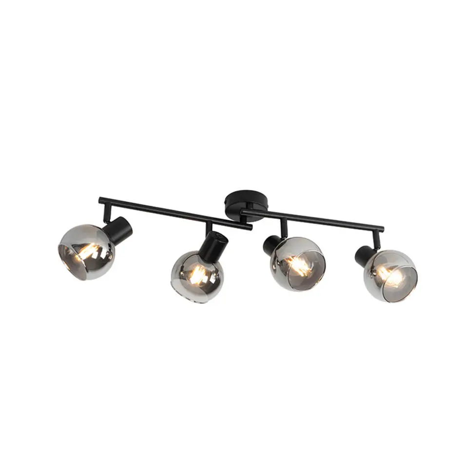 Qazqa opbouwspots vidro zwart e14
