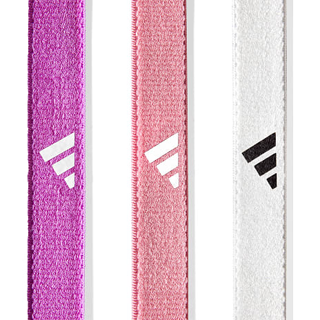 Adidas hårbånd 3-pak - lilla,rosa og hvid